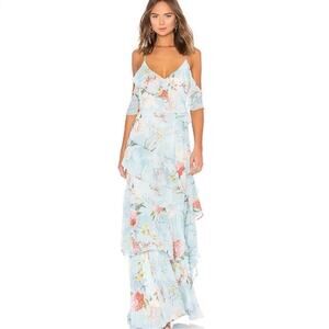 NWT Yumi Kim Heart Desire Ruffle Tiered Maxi Dress Size Large